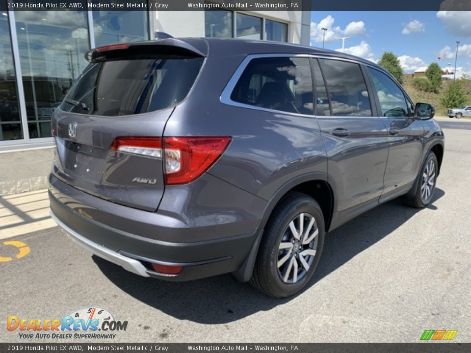 2019 Honda Pilot EX AWD Modern Steel Metallic / Gray Photo #7