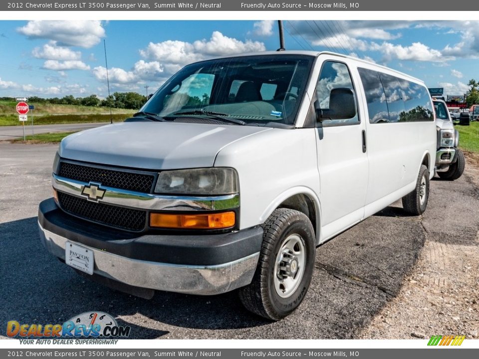 2012 Chevrolet Express LT 3500 Passenger Van Summit White / Neutral Photo #8