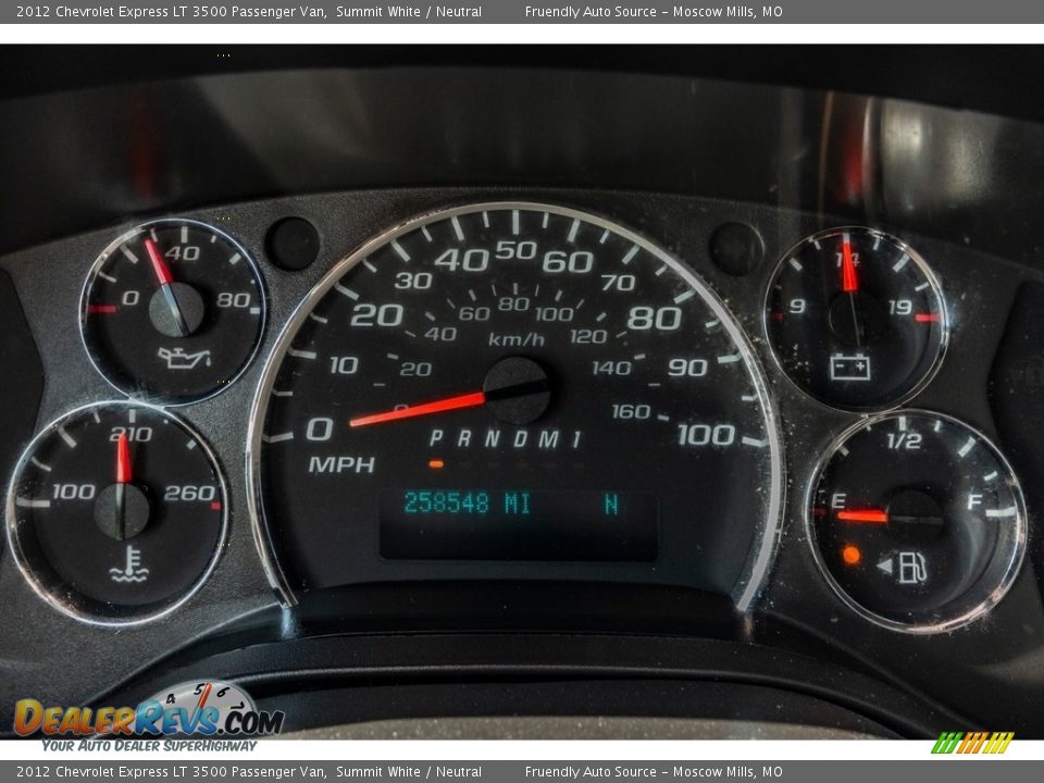 2012 Chevrolet Express LT 3500 Passenger Van Summit White / Neutral Photo #35