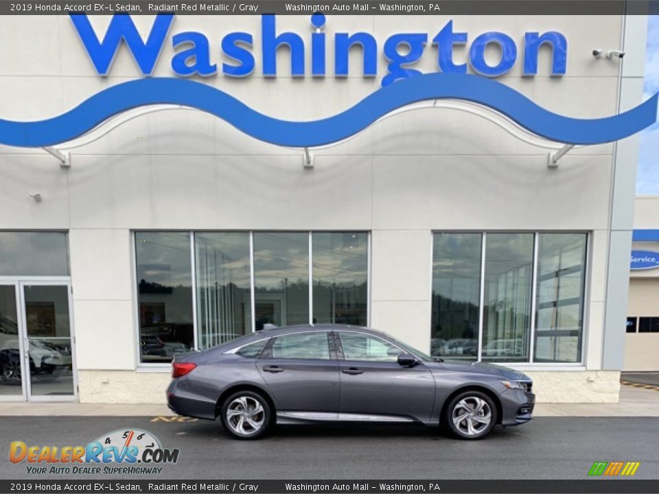 2019 Honda Accord EX-L Sedan Radiant Red Metallic / Gray Photo #1