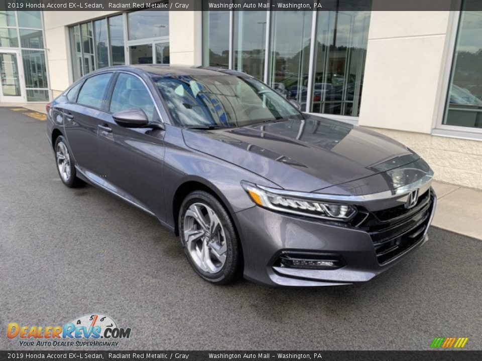 2019 Honda Accord EX-L Sedan Radiant Red Metallic / Gray Photo #2