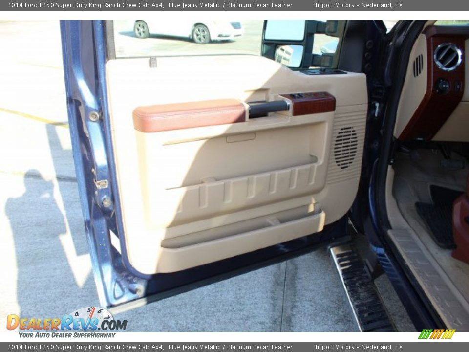2014 Ford F250 Super Duty King Ranch Crew Cab 4x4 Blue Jeans Metallic / Platinum Pecan Leather Photo #10