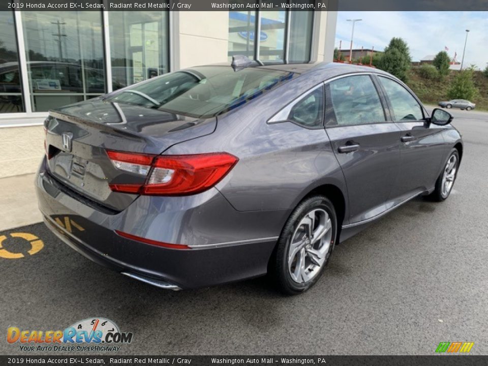 2019 Honda Accord EX-L Sedan Radiant Red Metallic / Gray Photo #7