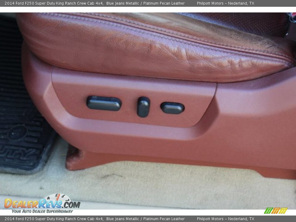 2014 Ford F250 Super Duty King Ranch Crew Cab 4x4 Blue Jeans Metallic / Platinum Pecan Leather Photo #12