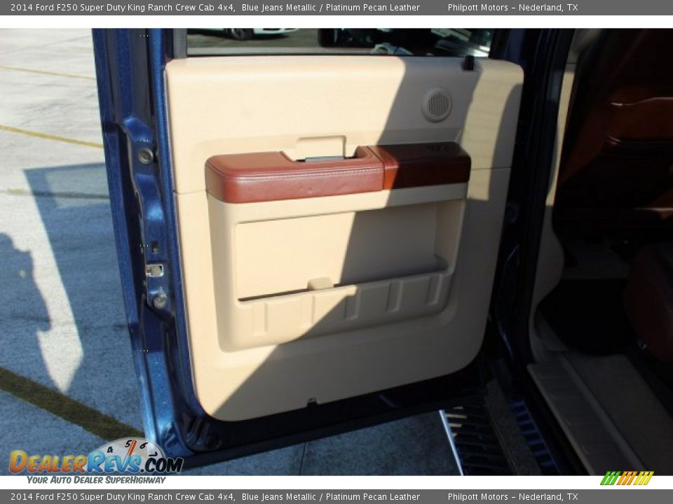 2014 Ford F250 Super Duty King Ranch Crew Cab 4x4 Blue Jeans Metallic / Platinum Pecan Leather Photo #20