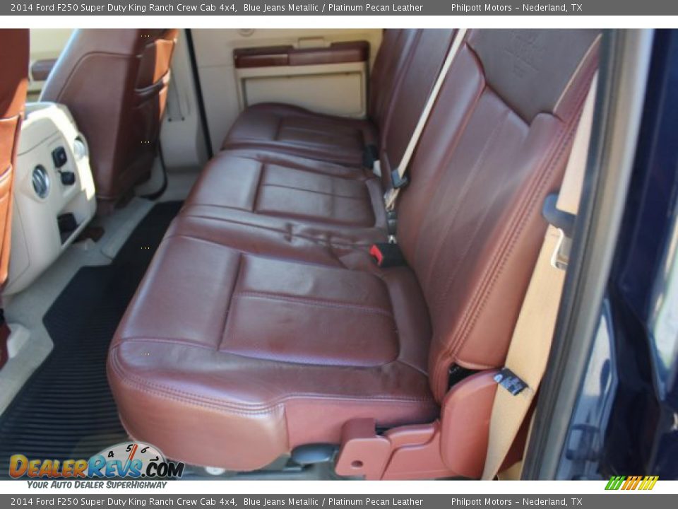 2014 Ford F250 Super Duty King Ranch Crew Cab 4x4 Blue Jeans Metallic / Platinum Pecan Leather Photo #21