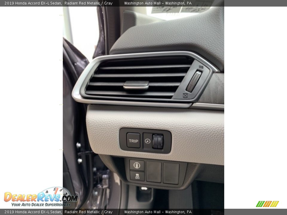 2019 Honda Accord EX-L Sedan Radiant Red Metallic / Gray Photo #12