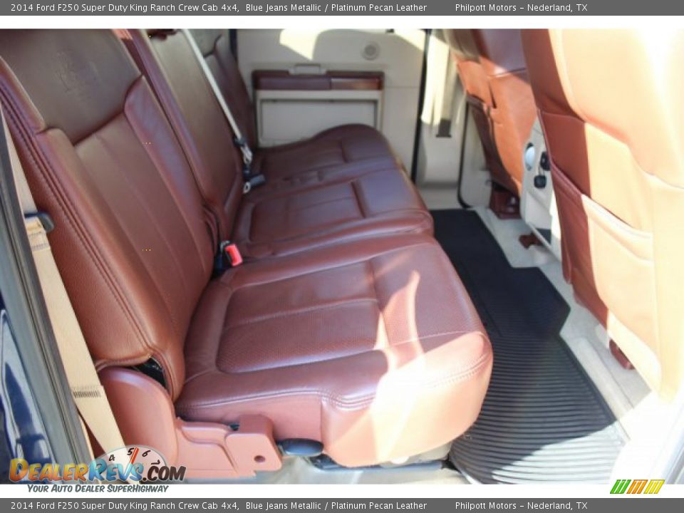 2014 Ford F250 Super Duty King Ranch Crew Cab 4x4 Blue Jeans Metallic / Platinum Pecan Leather Photo #26