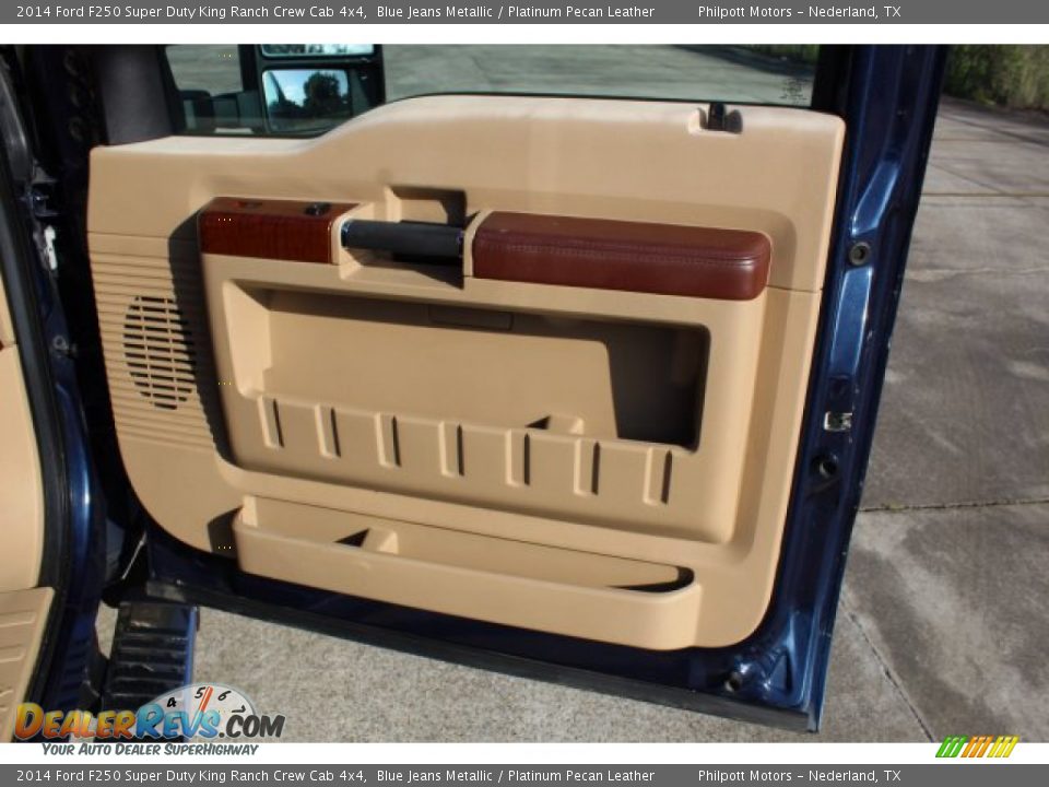 2014 Ford F250 Super Duty King Ranch Crew Cab 4x4 Blue Jeans Metallic / Platinum Pecan Leather Photo #27