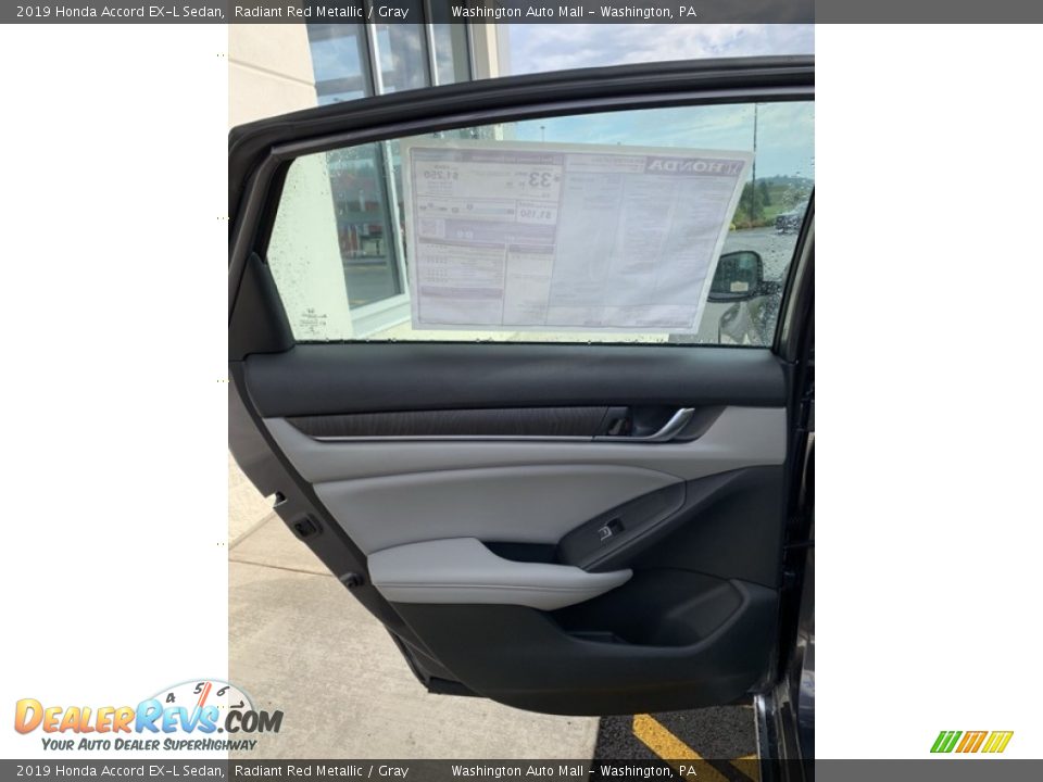 2019 Honda Accord EX-L Sedan Radiant Red Metallic / Gray Photo #16