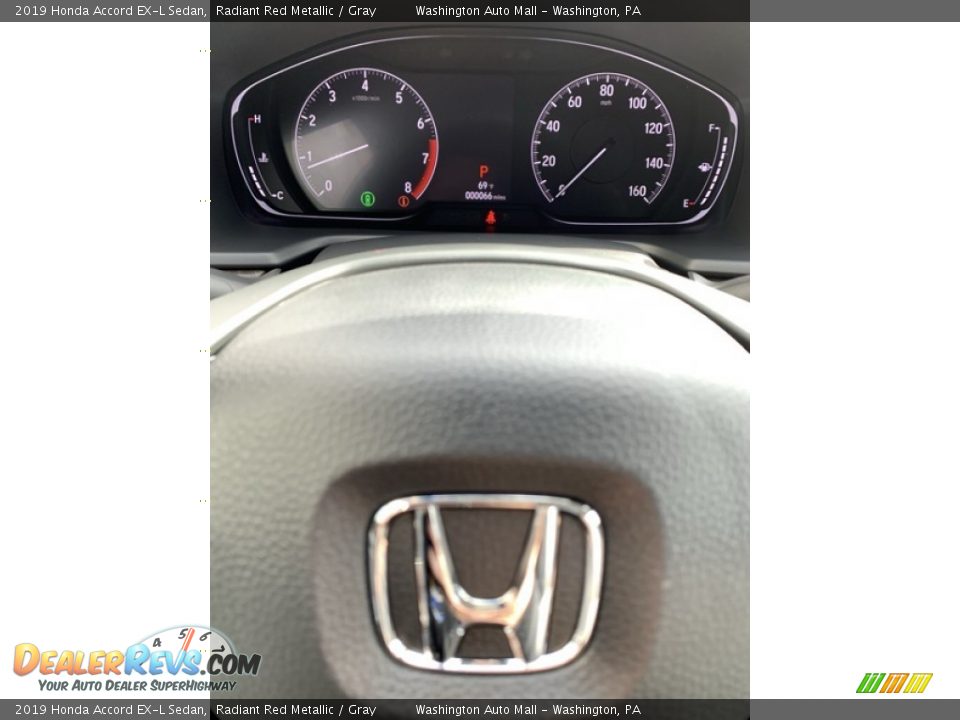 2019 Honda Accord EX-L Sedan Radiant Red Metallic / Gray Photo #30