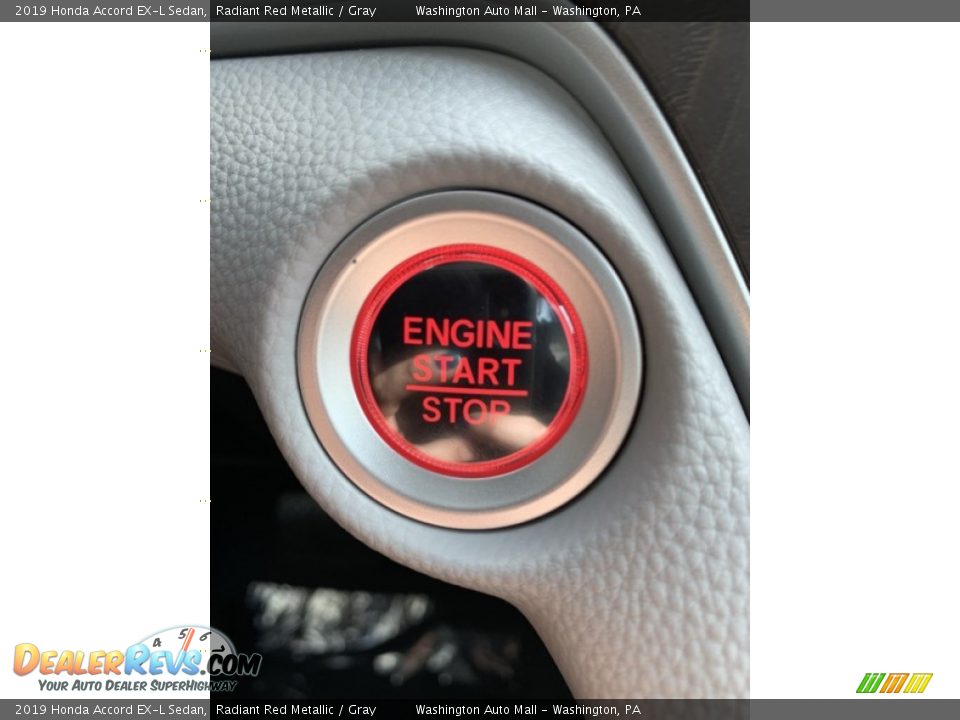 2019 Honda Accord EX-L Sedan Radiant Red Metallic / Gray Photo #35
