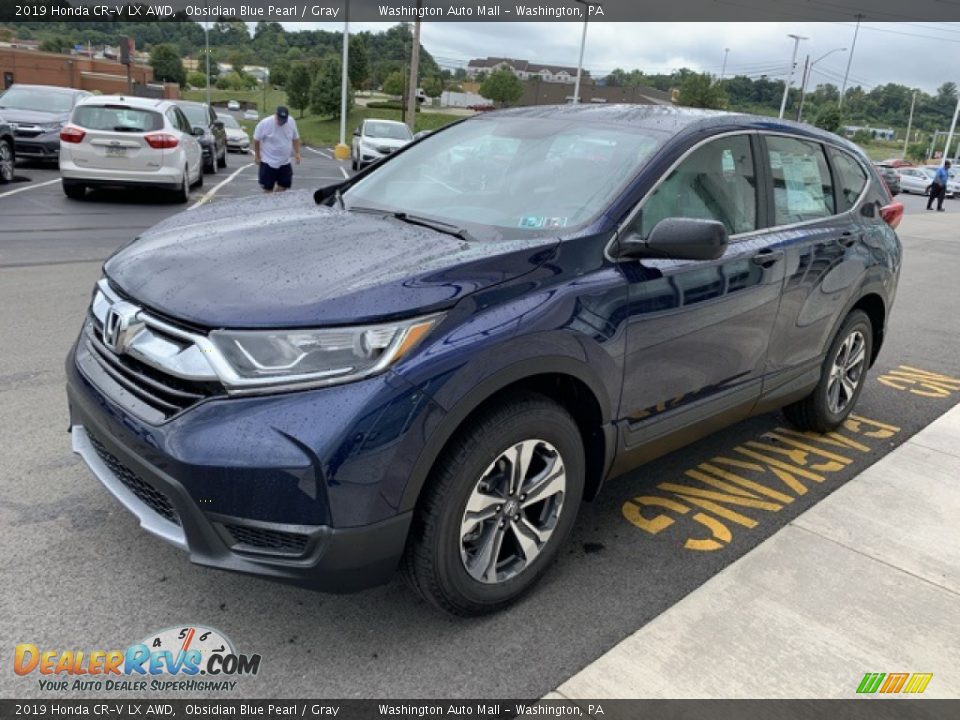 2019 Honda CR-V LX AWD Obsidian Blue Pearl / Gray Photo #4