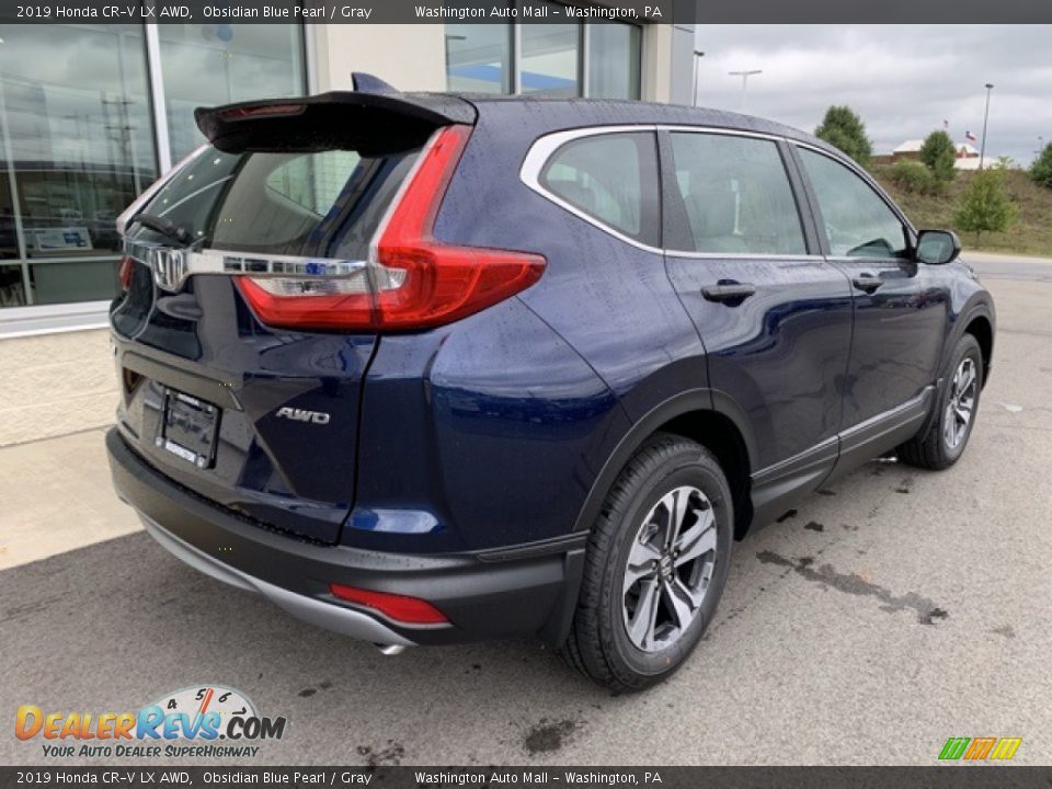 2019 Honda CR-V LX AWD Obsidian Blue Pearl / Gray Photo #7
