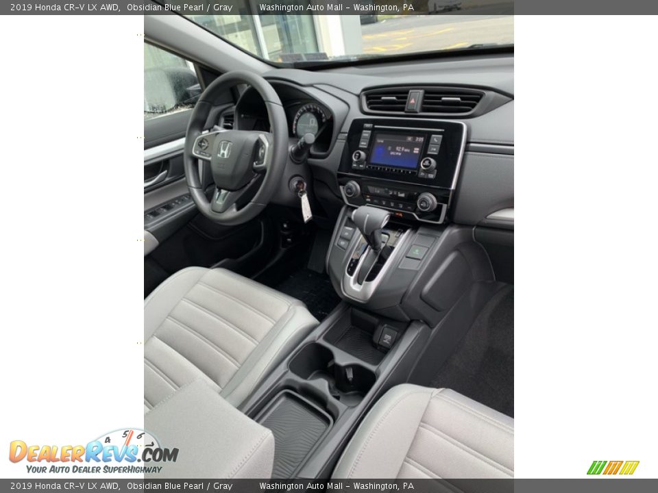 2019 Honda CR-V LX AWD Obsidian Blue Pearl / Gray Photo #28