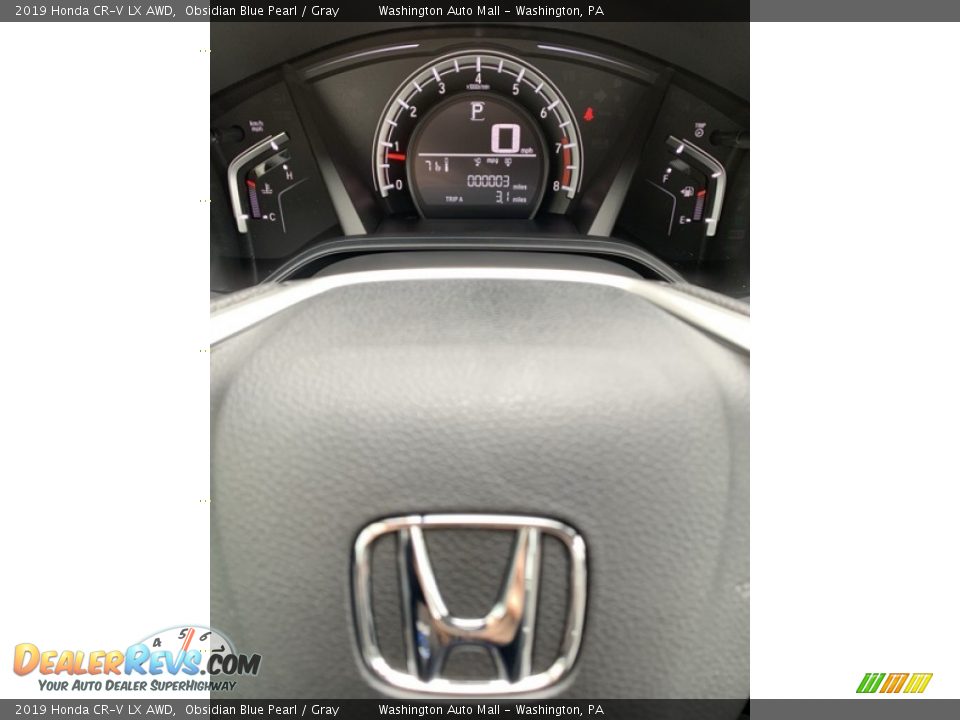 2019 Honda CR-V LX AWD Obsidian Blue Pearl / Gray Photo #30
