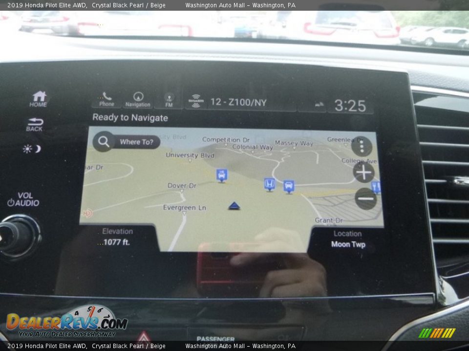 2019 Honda Pilot Elite AWD Crystal Black Pearl / Beige Photo #14