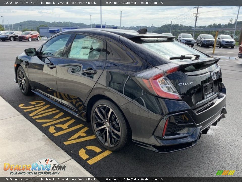 2020 Honda Civic Sport Hatchback Crystal Black Pearl / Black Photo #5