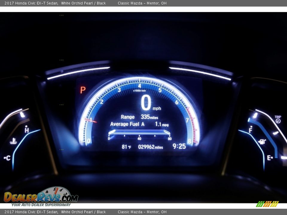 2017 Honda Civic EX-T Sedan White Orchid Pearl / Black Photo #8