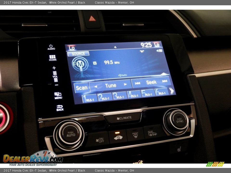 2017 Honda Civic EX-T Sedan White Orchid Pearl / Black Photo #9