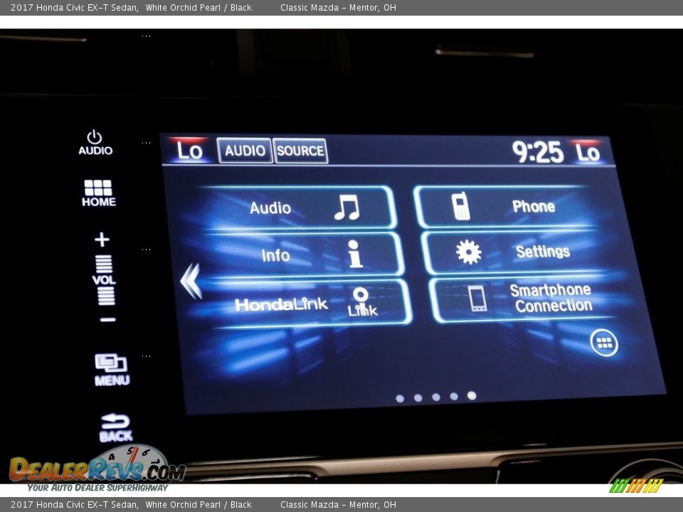 2017 Honda Civic EX-T Sedan White Orchid Pearl / Black Photo #10