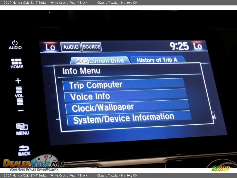 2017 Honda Civic EX-T Sedan White Orchid Pearl / Black Photo #12