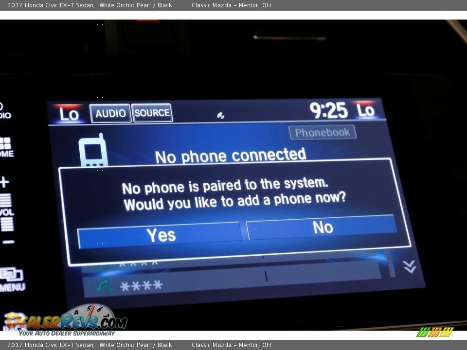 2017 Honda Civic EX-T Sedan White Orchid Pearl / Black Photo #14