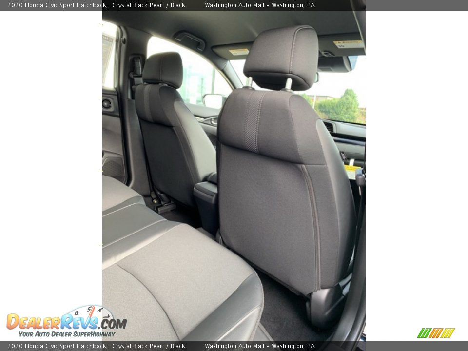 2020 Honda Civic Sport Hatchback Crystal Black Pearl / Black Photo #24