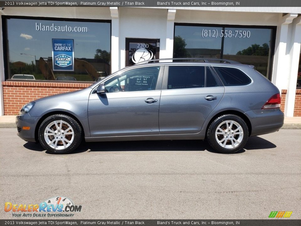 2013 Volkswagen Jetta TDI SportWagen Platinum Gray Metallic / Titan Black Photo #1