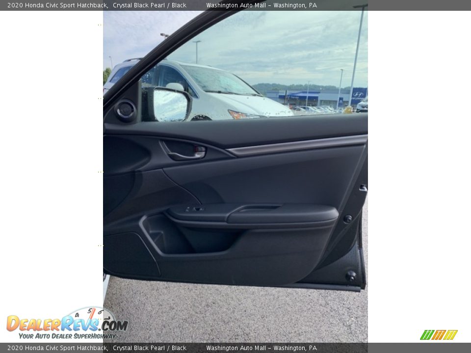 2020 Honda Civic Sport Hatchback Crystal Black Pearl / Black Photo #25