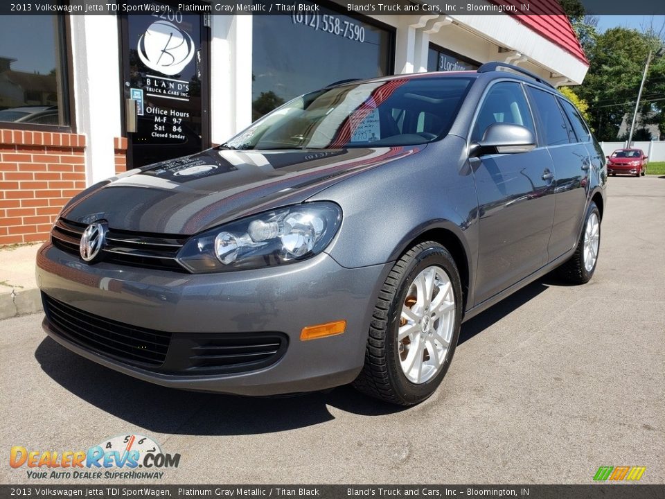 2013 Volkswagen Jetta TDI SportWagen Platinum Gray Metallic / Titan Black Photo #2