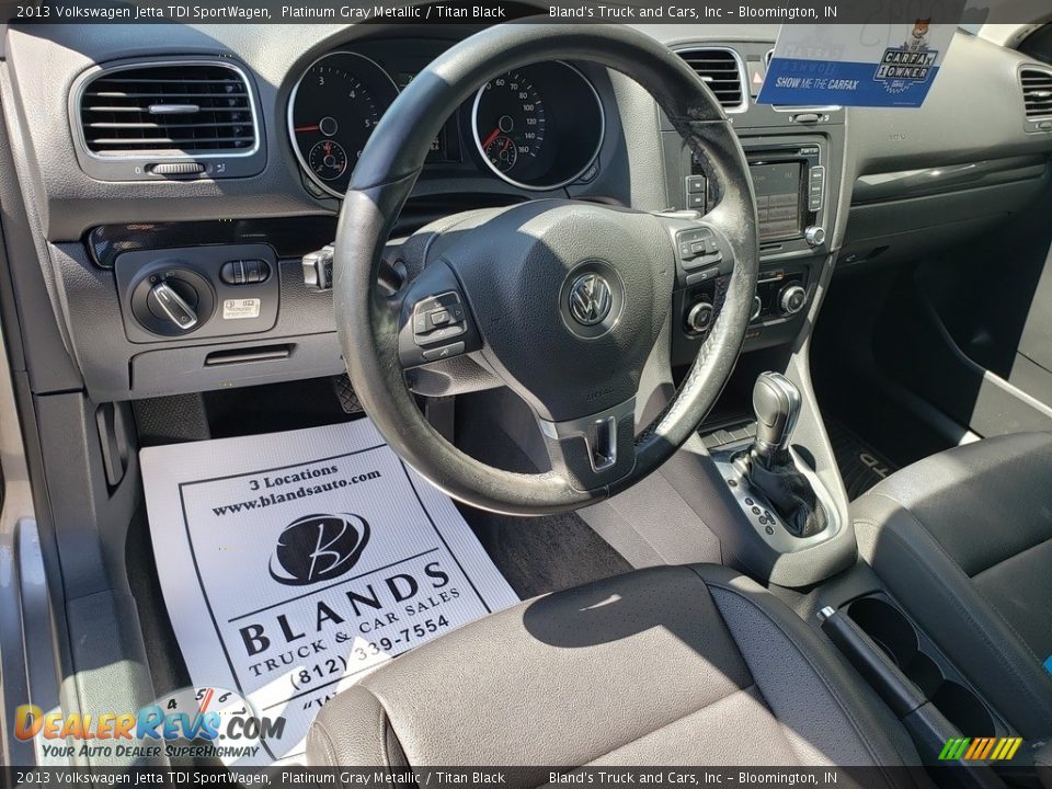 2013 Volkswagen Jetta TDI SportWagen Platinum Gray Metallic / Titan Black Photo #9