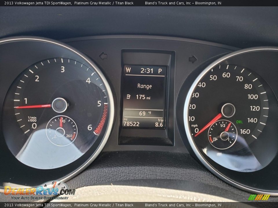 2013 Volkswagen Jetta TDI SportWagen Platinum Gray Metallic / Titan Black Photo #14