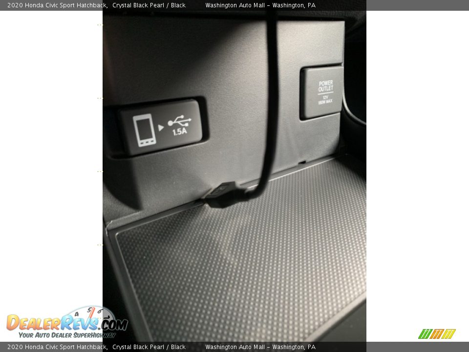 2020 Honda Civic Sport Hatchback Crystal Black Pearl / Black Photo #35