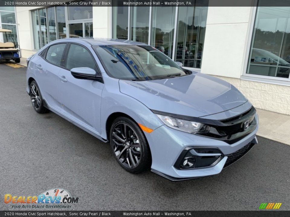 Front 3/4 View of 2020 Honda Civic Sport Hatchback Photo #2