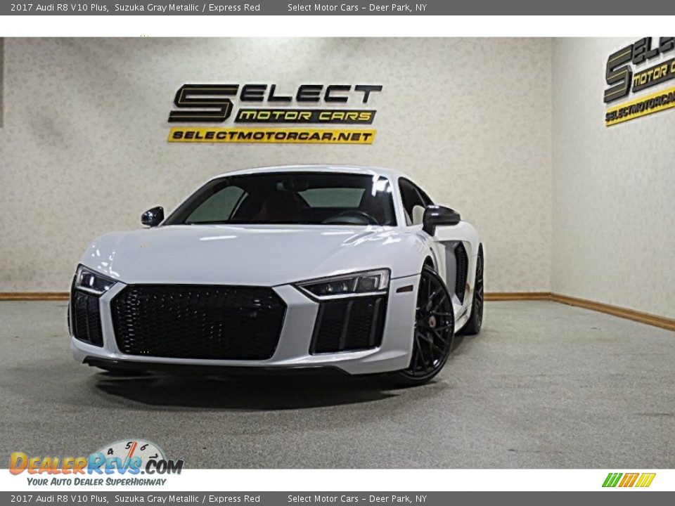 2017 Audi R8 V10 Plus Suzuka Gray Metallic / Express Red Photo #1