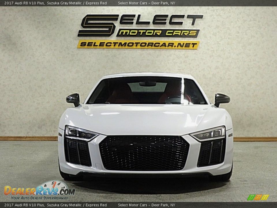 2017 Audi R8 V10 Plus Suzuka Gray Metallic / Express Red Photo #2
