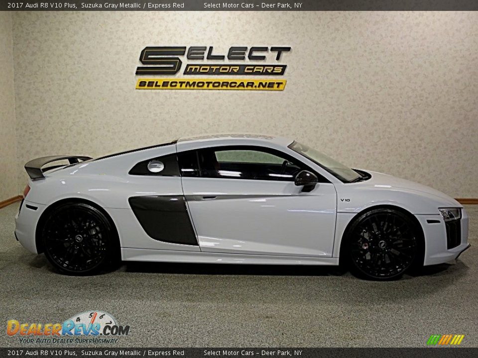 2017 Audi R8 V10 Plus Suzuka Gray Metallic / Express Red Photo #4