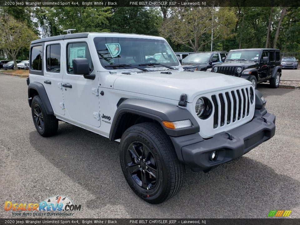 2020 Jeep Wrangler Unlimited Sport 4x4 Bright White / Black Photo #1