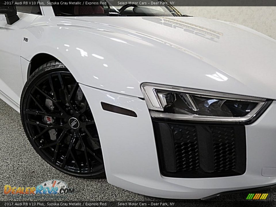 2017 Audi R8 V10 Plus Suzuka Gray Metallic / Express Red Photo #7