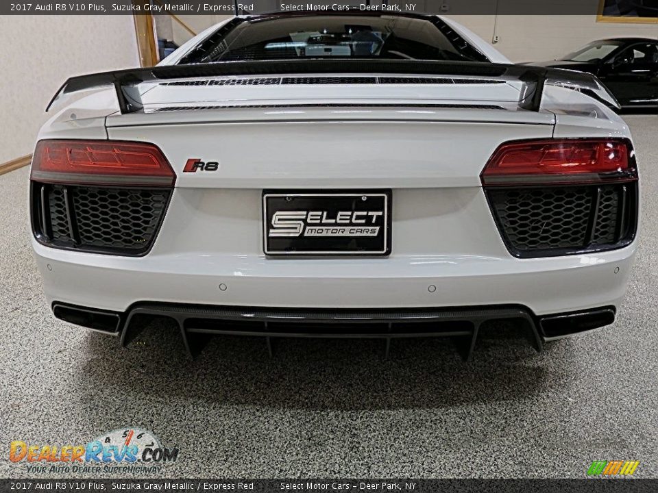 2017 Audi R8 V10 Plus Suzuka Gray Metallic / Express Red Photo #9