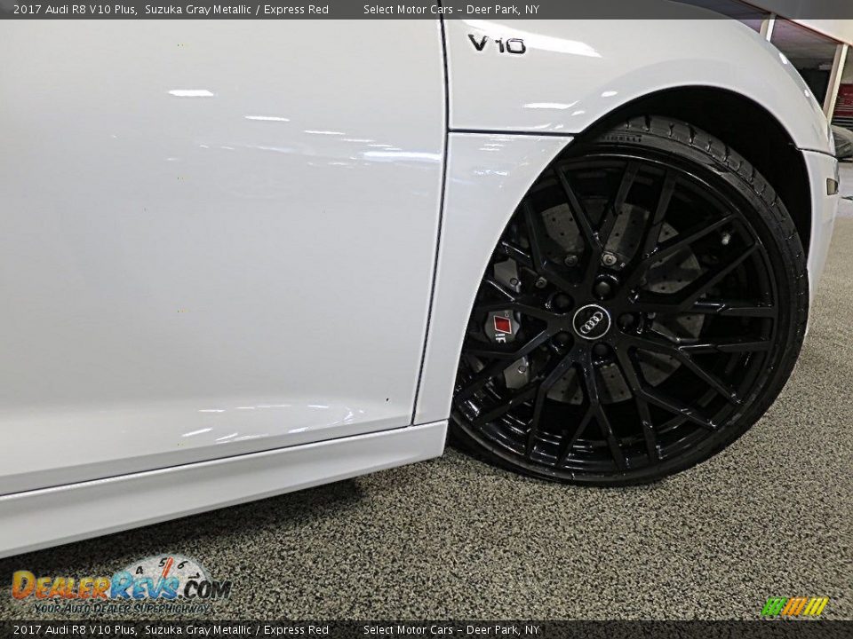 2017 Audi R8 V10 Plus Suzuka Gray Metallic / Express Red Photo #11