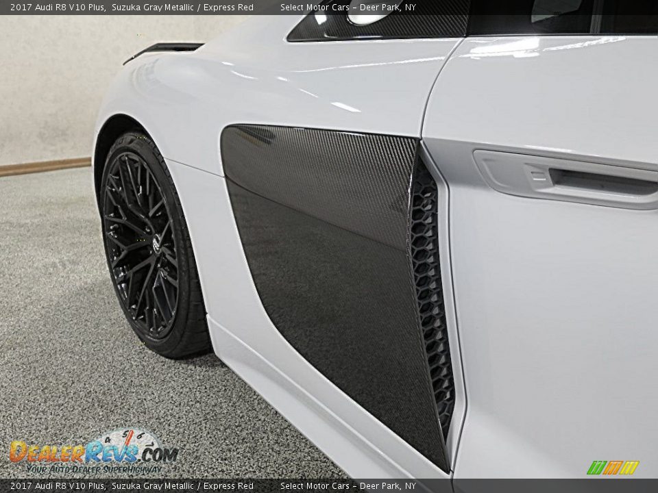 2017 Audi R8 V10 Plus Suzuka Gray Metallic / Express Red Photo #14