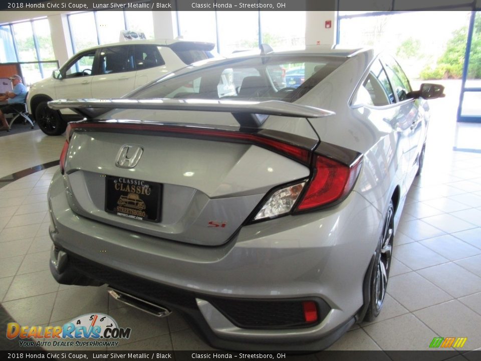 2018 Honda Civic Si Coupe Lunar Silver Metallic / Black Photo #4