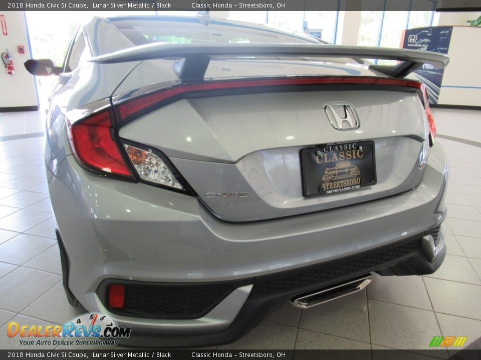 2018 Honda Civic Si Coupe Lunar Silver Metallic / Black Photo #9