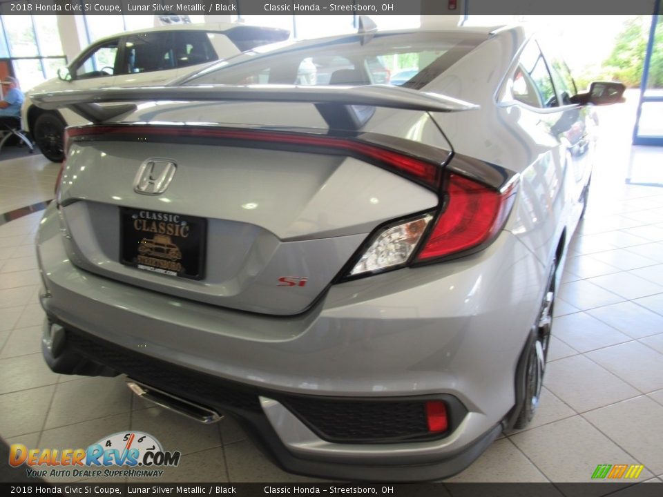 2018 Honda Civic Si Coupe Lunar Silver Metallic / Black Photo #10