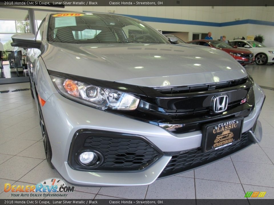 2018 Honda Civic Si Coupe Lunar Silver Metallic / Black Photo #12