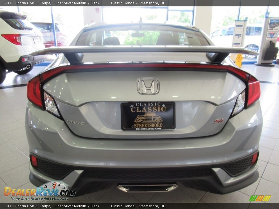 2018 Honda Civic Si Coupe Lunar Silver Metallic / Black Photo #14