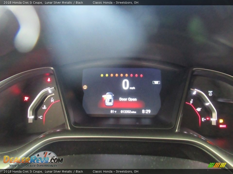 2018 Honda Civic Si Coupe Lunar Silver Metallic / Black Photo #23