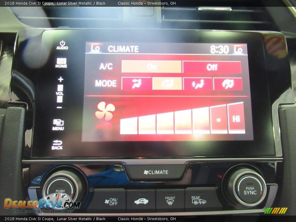 2018 Honda Civic Si Coupe Lunar Silver Metallic / Black Photo #26